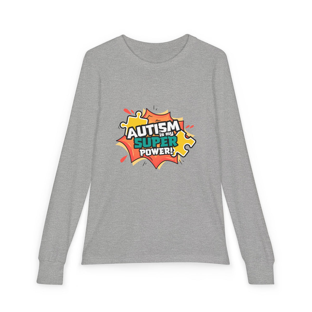 Autism Super Power Youth Long Sleeve Tee