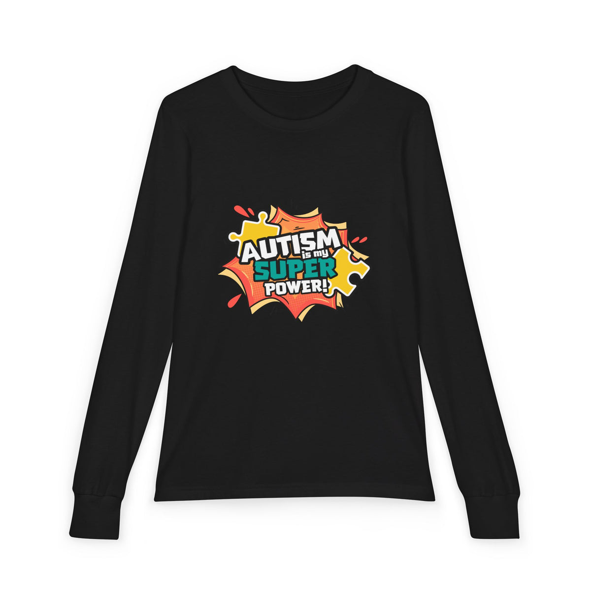 Autism Super Power Youth Long Sleeve Tee