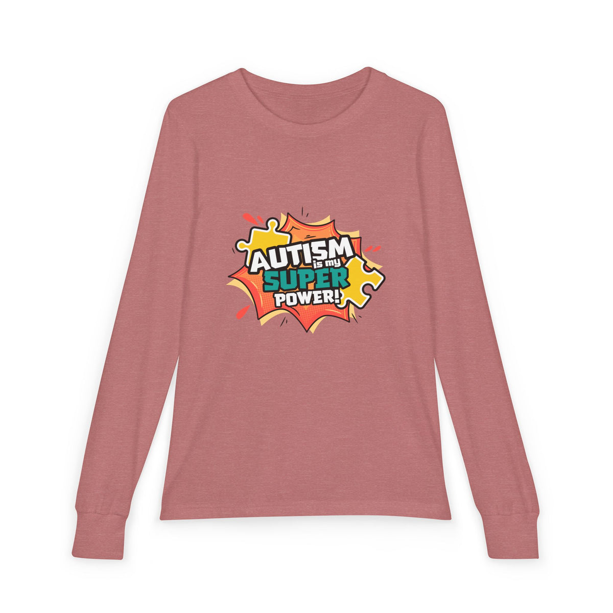 Autism Super Power Youth Long Sleeve Tee