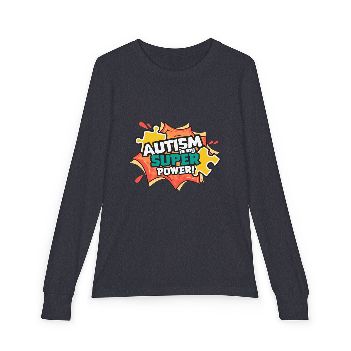 Autism Super Power Youth Long Sleeve Tee