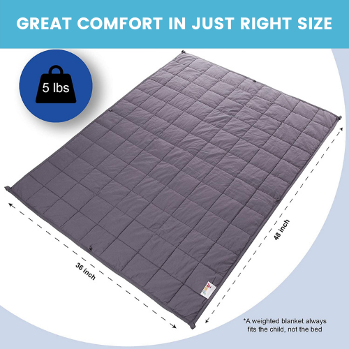 Kids Weighted Blanket with Cover – 5 lb, 36" x 48"