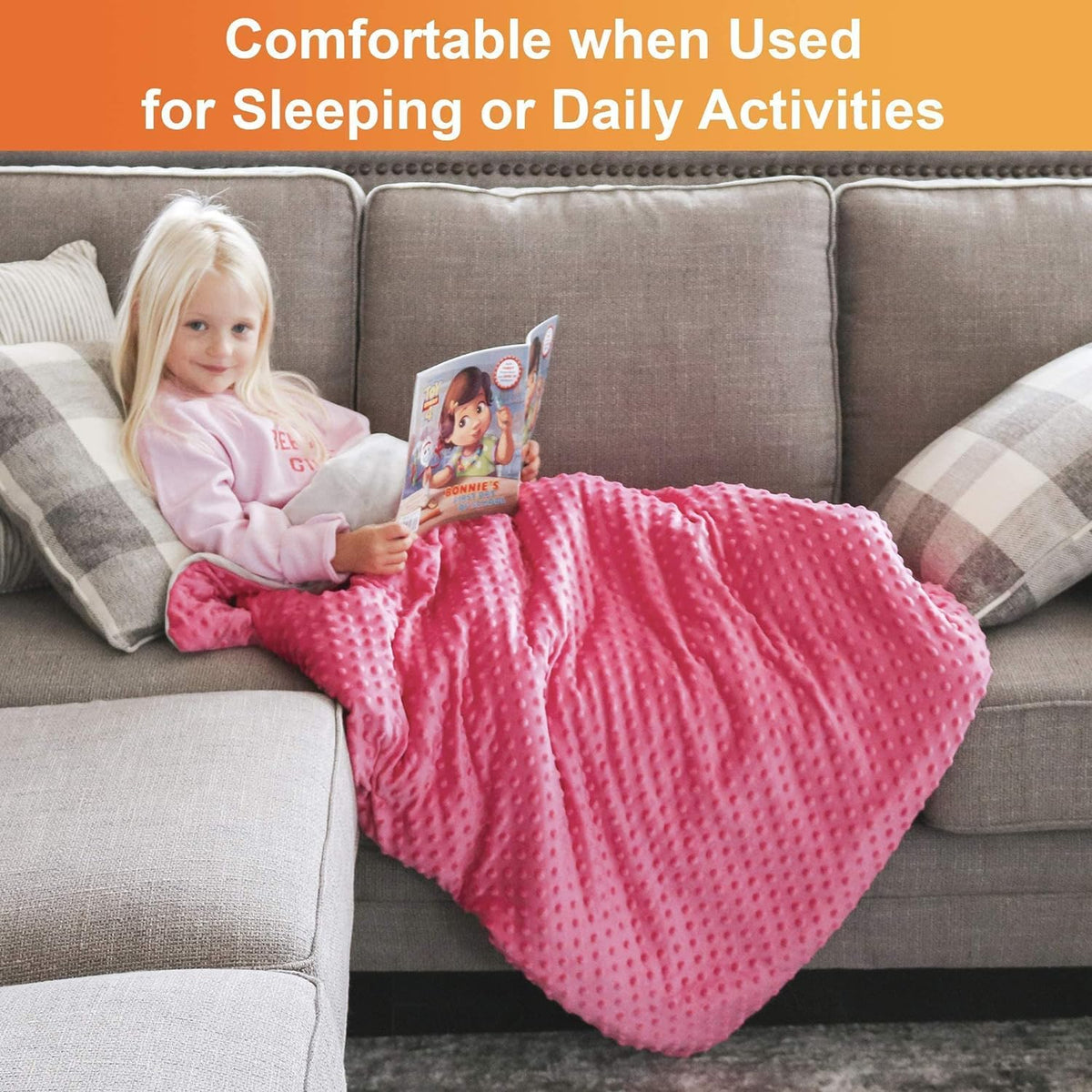 Kids Weighted Blanket with Cover – 5 lb, 36" x 48"