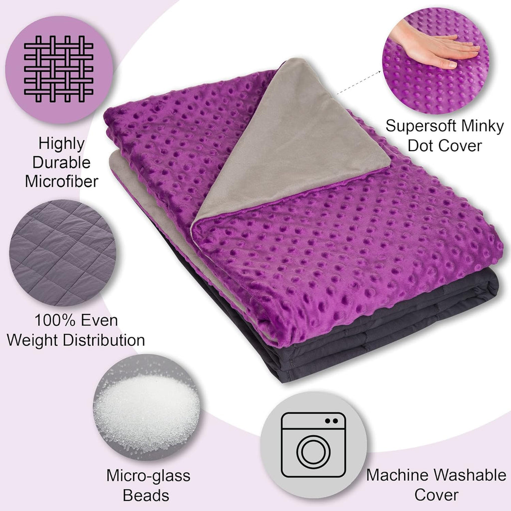 Kids Weighted Blanket with Cover – 5 lb, 36" x 48"