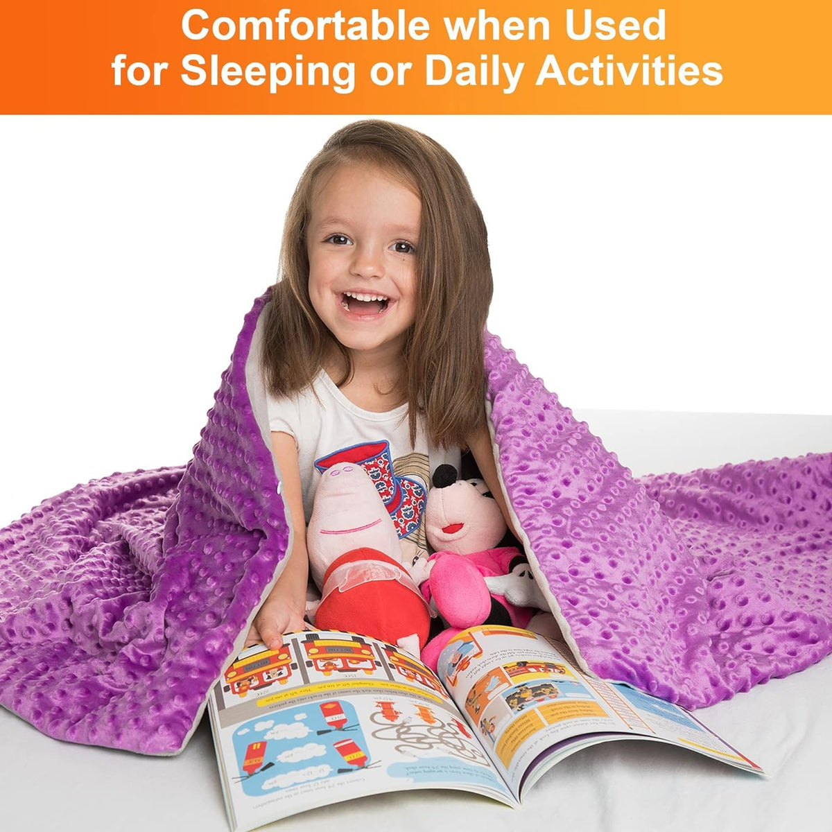 Kids Weighted Blanket with Cover – 5 lb, 36" x 48"
