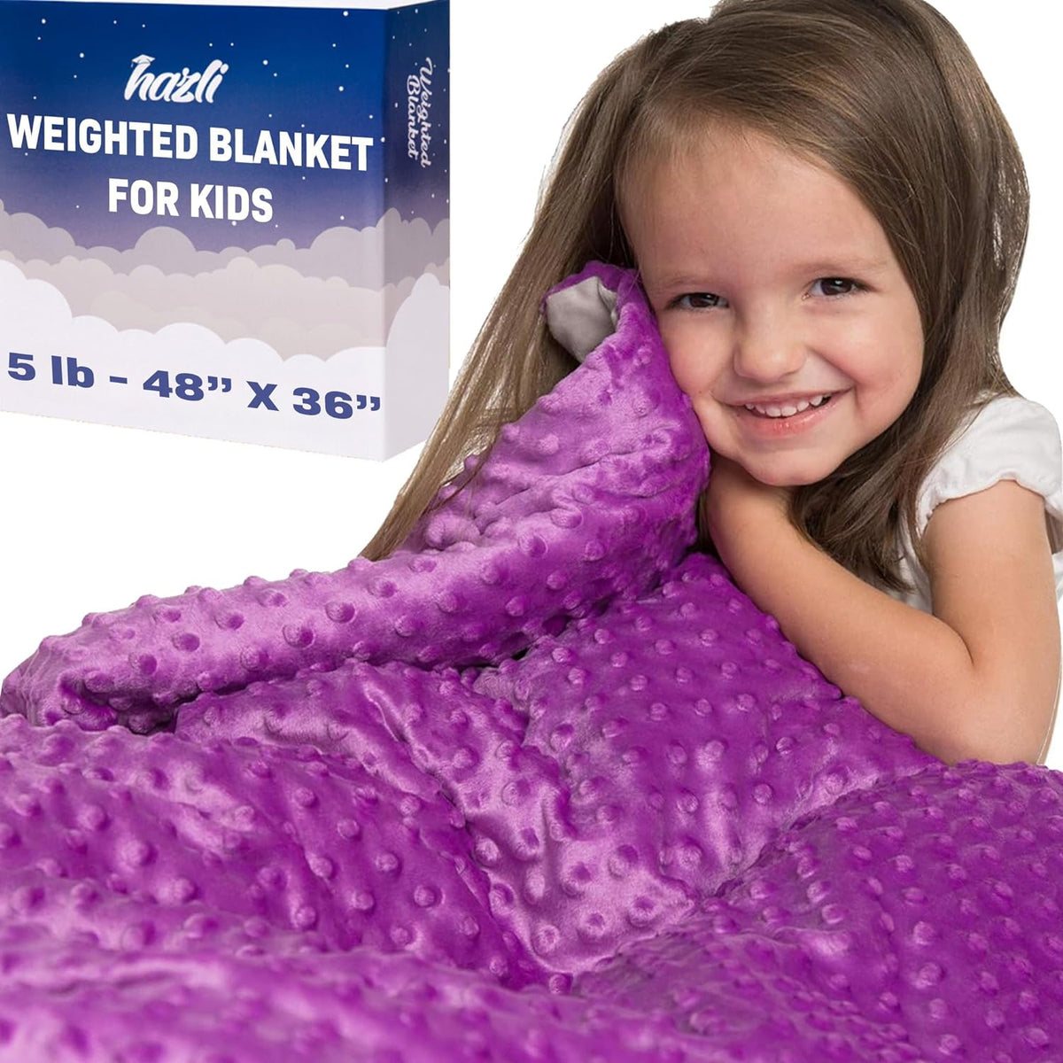 Kids Weighted Blanket with Cover – 5 lb, 36" x 48"