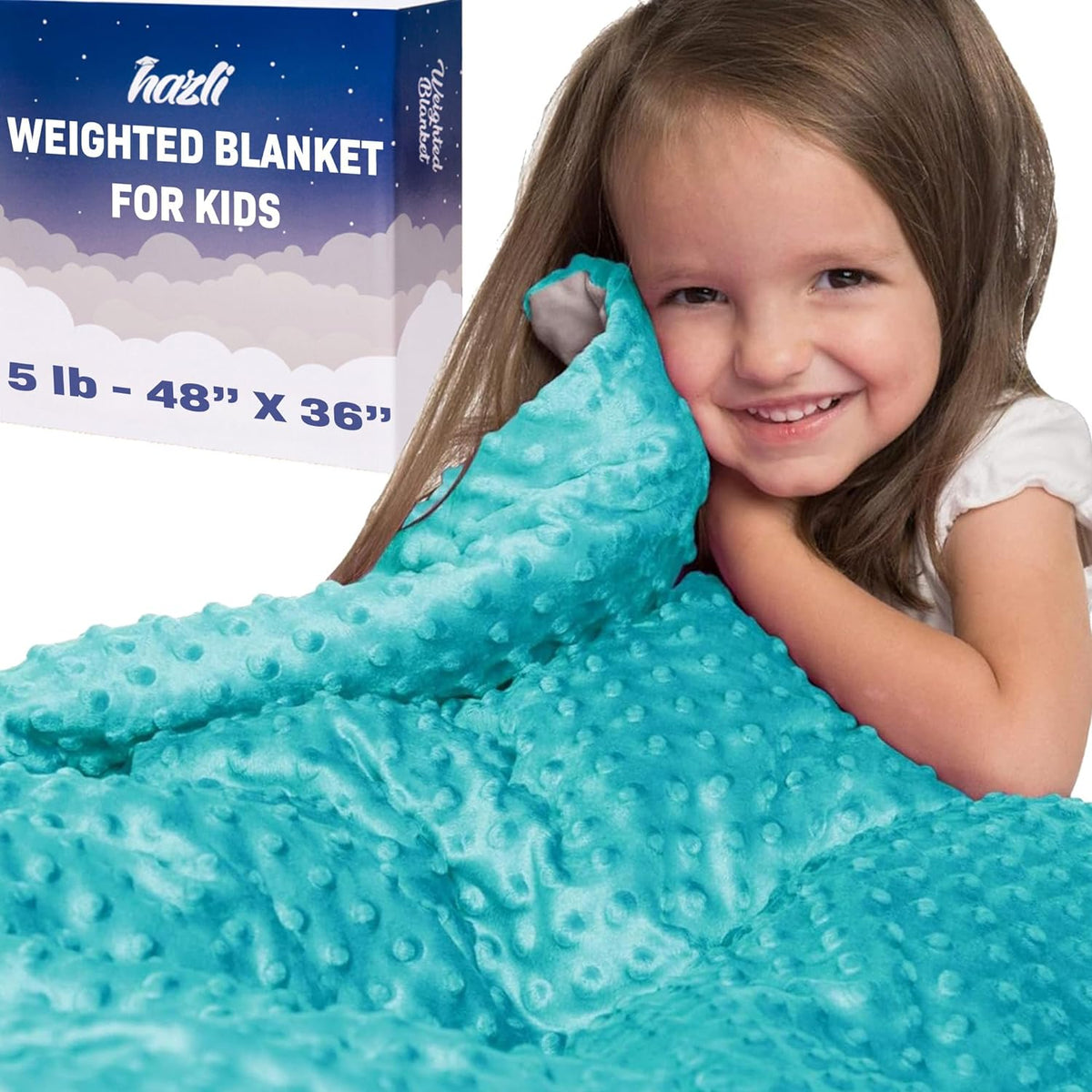 Kids Weighted Blanket with Cover – 5 lb, 36" x 48"