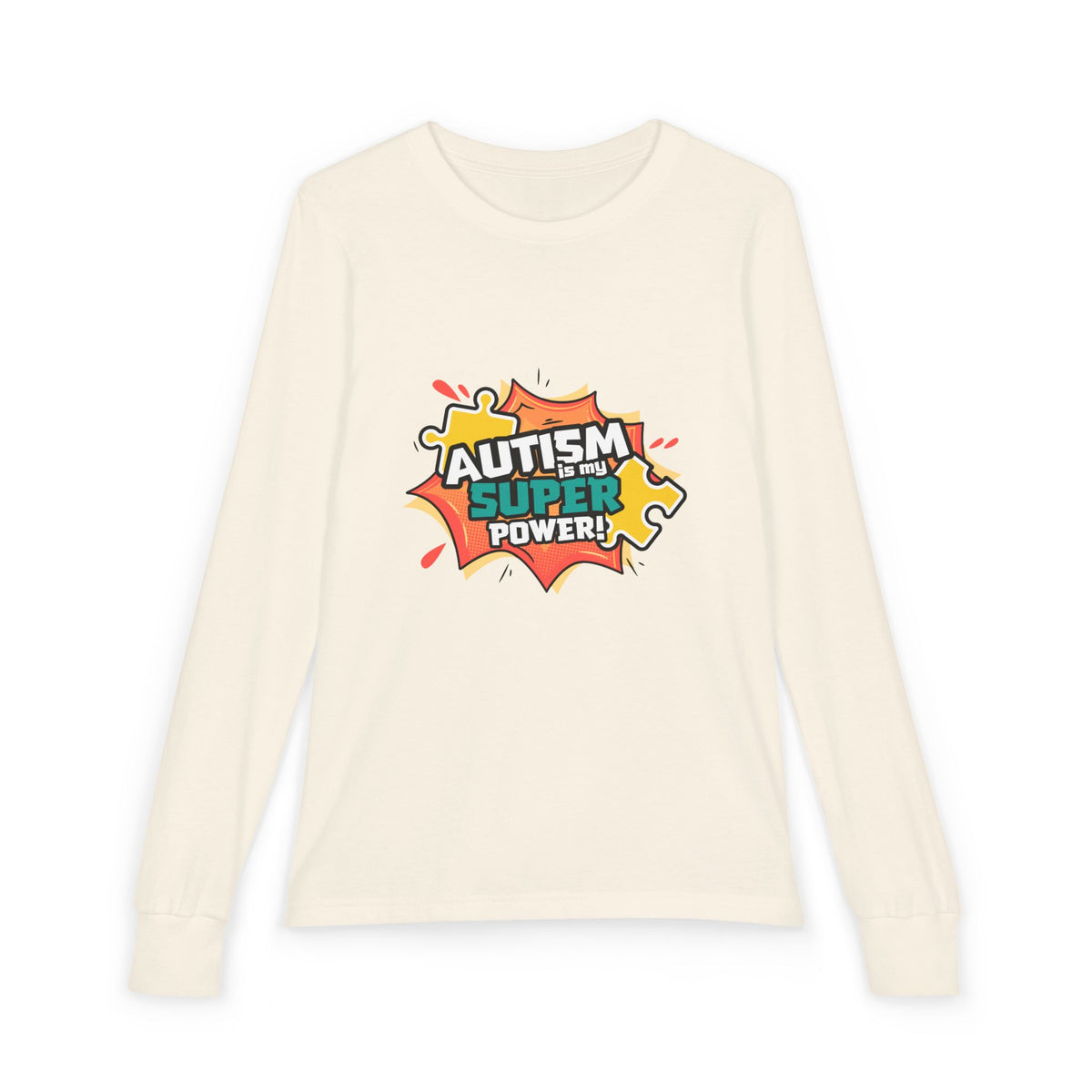Autism Super Power Youth Long Sleeve Tee
