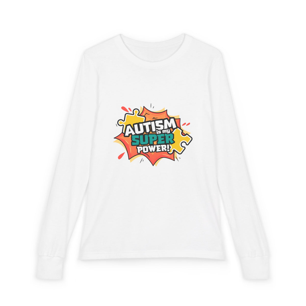 Autism Super Power Youth Long Sleeve Tee