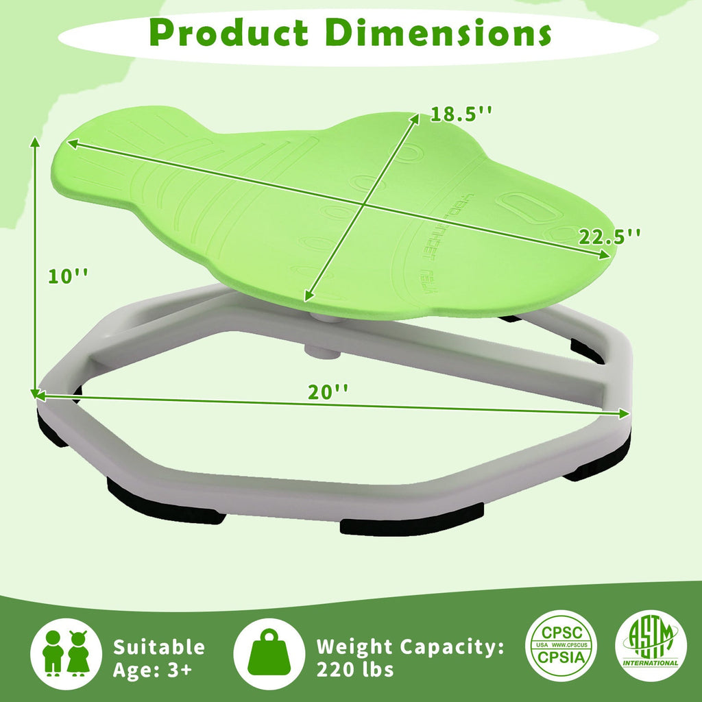 Kids Sensory Swivel Chair – 360° Spin, Metal Base